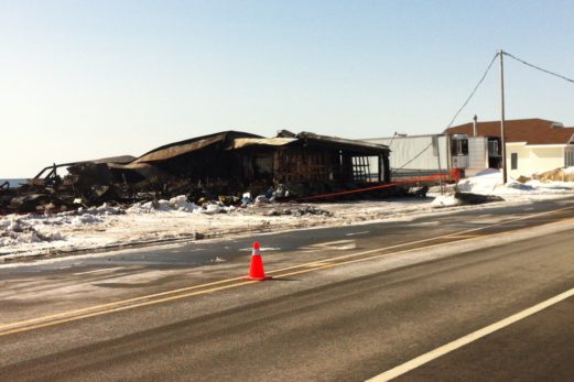 Un feu ravage une usine à Pabos